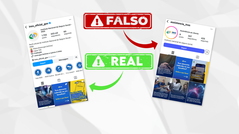 Perfil falso em rede social se passa pelo INSS e pode aplicar golpes em beneficiários